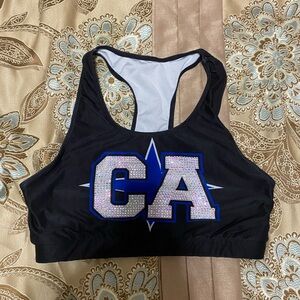 Black Sports Bra with CA Logo